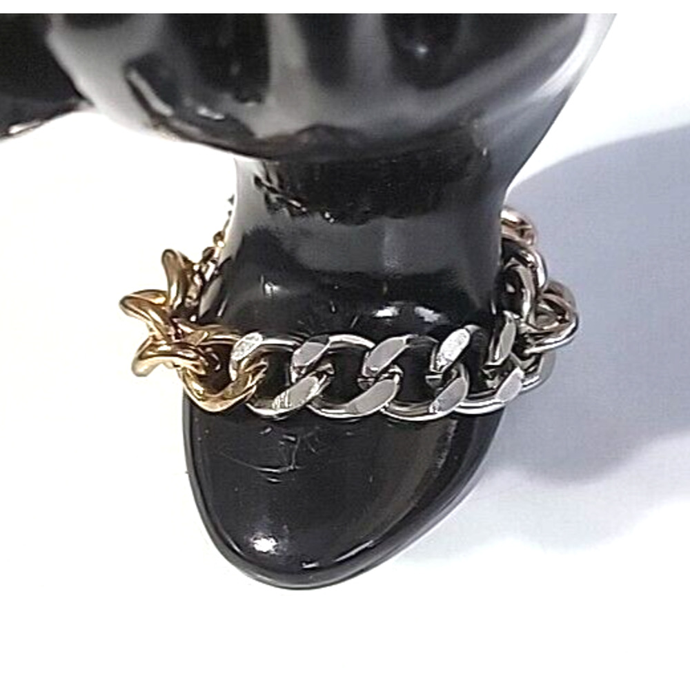 Thick Curb‎ Chain Bracelet Silver- Gold- Tones 7" Long Chunky gbr-